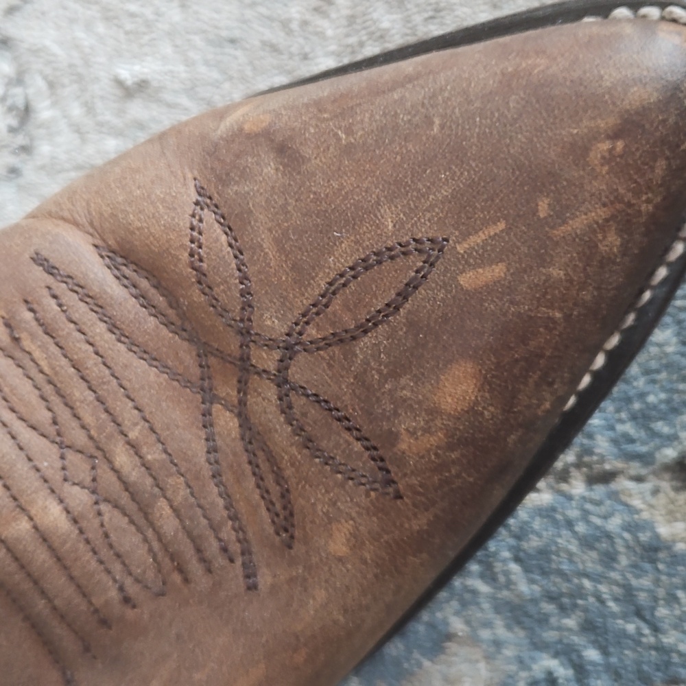 Justin Boots Tan Leather Western Boots - Picture 5 of 5